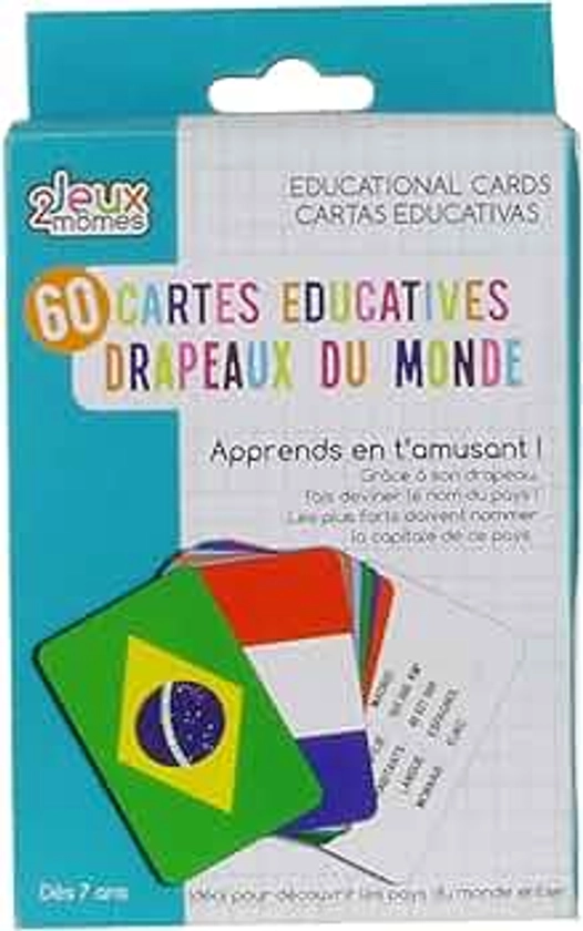 Jeux 2 Momes-CMEA5032 Carte Educative Pays Et Drapeaux, 7 ans to 99 ans, EA5032