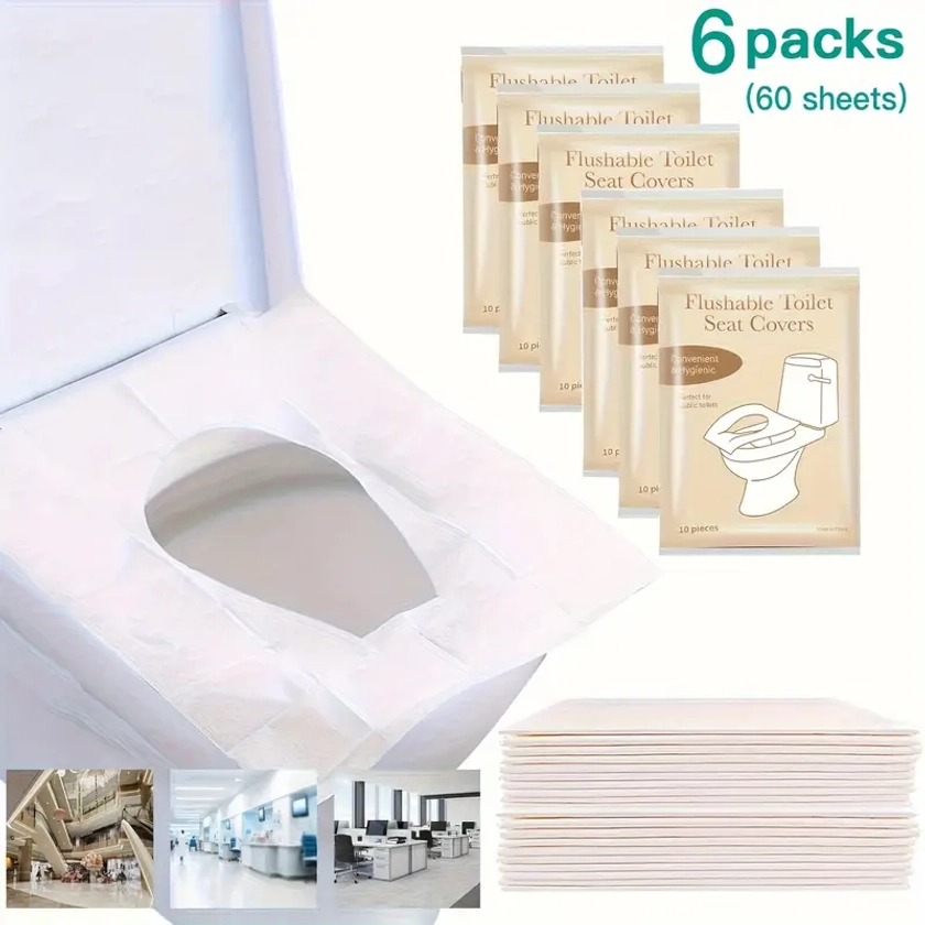 Flushable Toilet Seat Pads Disposable Travel Toilet Seat - Temu