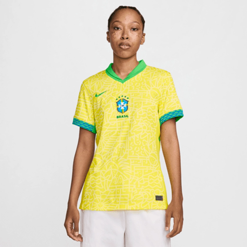 Maillot de foot Replica Nike Dri-FIT Brésil 2024 Stadium Domicile pour femme. Nike FR
