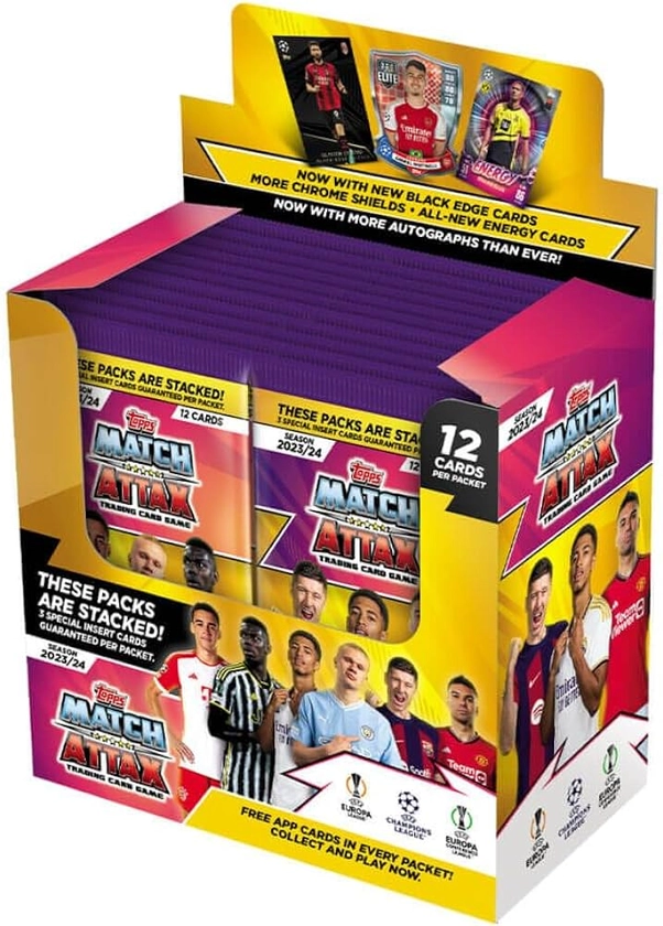 Amazon.com: Topps Match Attax 23/24 Complete Box (24 Packs / 288 Cards) : Sports & Outdoors