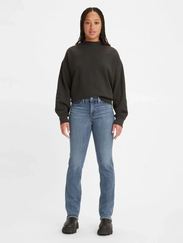 Levi Womens Shaping Straight Leg Jeans (196310082)