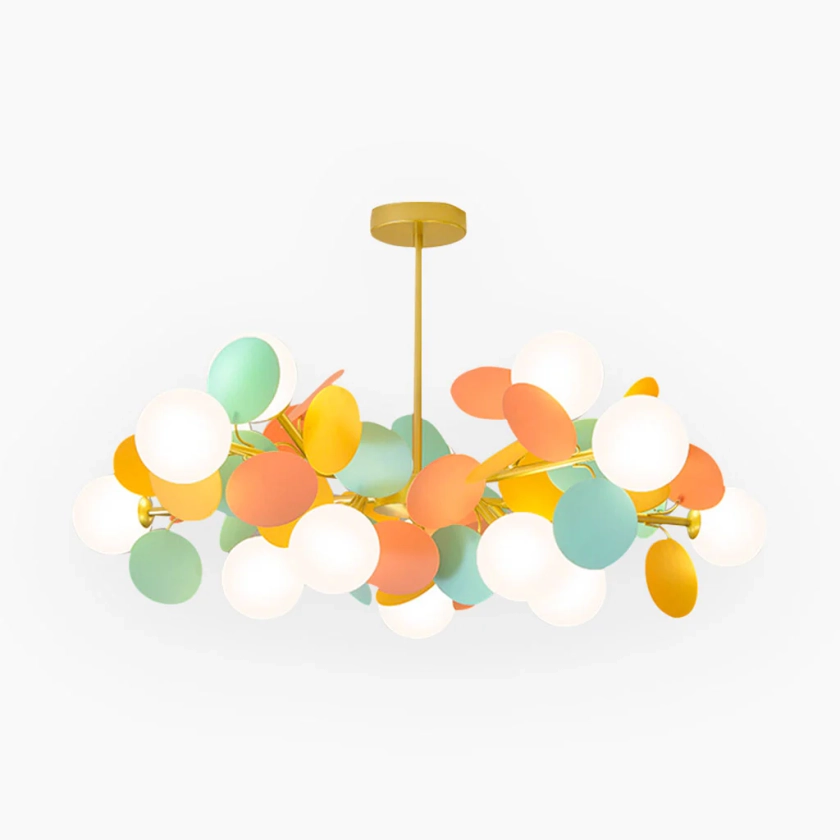 Lustre à branches colorées en opale artistique moderne | VAXLAMPE