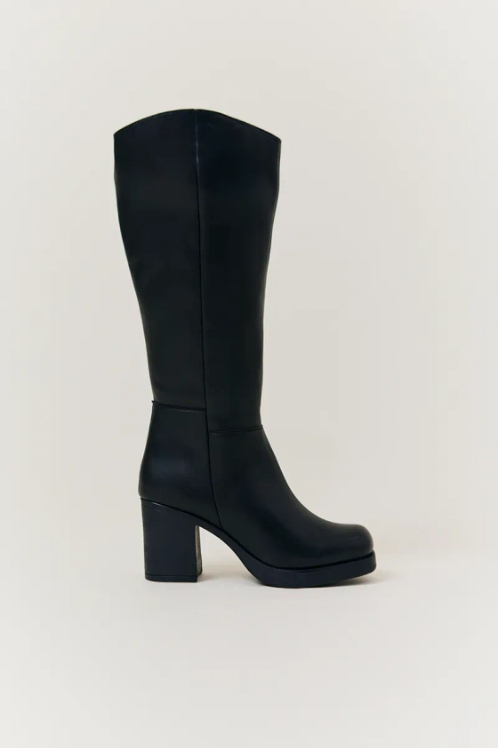 Bella Chunky Heeled High Leg Boot