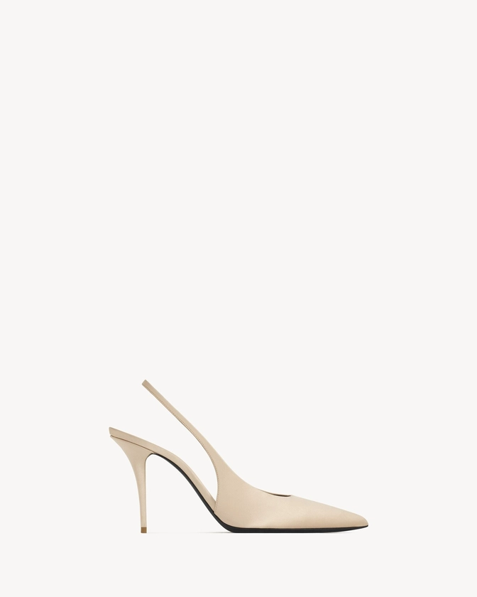 NORMA slingbacks en crêpe satin | Saint Laurent | YSL.com