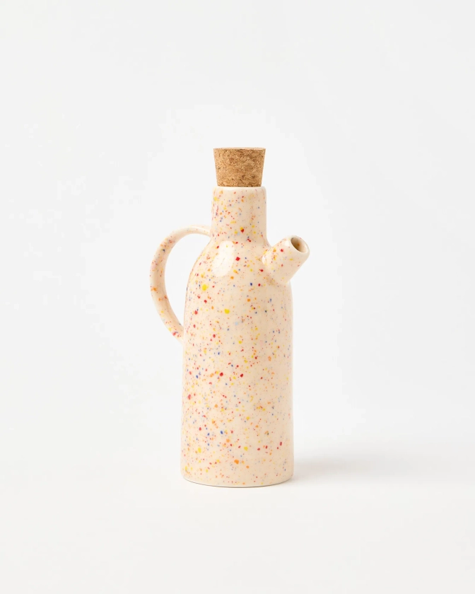 Speckle Ceramic Oil Bottle | Oliver Bonas