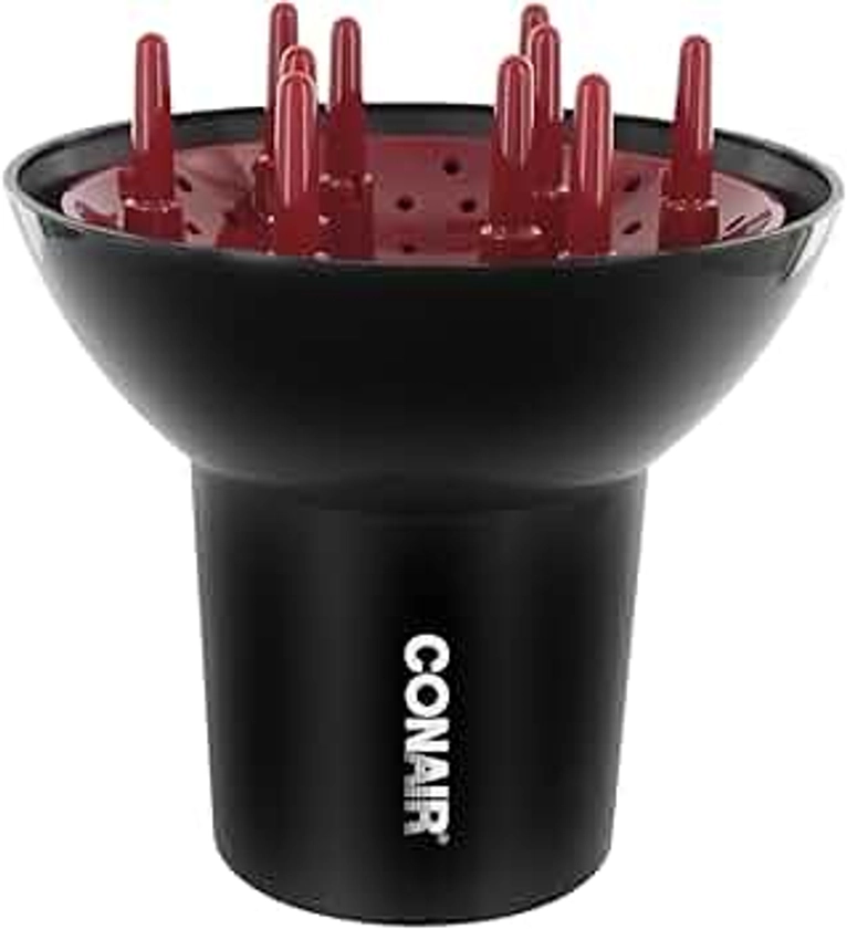 Conair Volumizing Universal Hair Diffuser, Adjustable Hair Dryer Attachment for Frizz-Free Curls to Fit Hair Dryer Nozzles from 1.75” to 2.3”