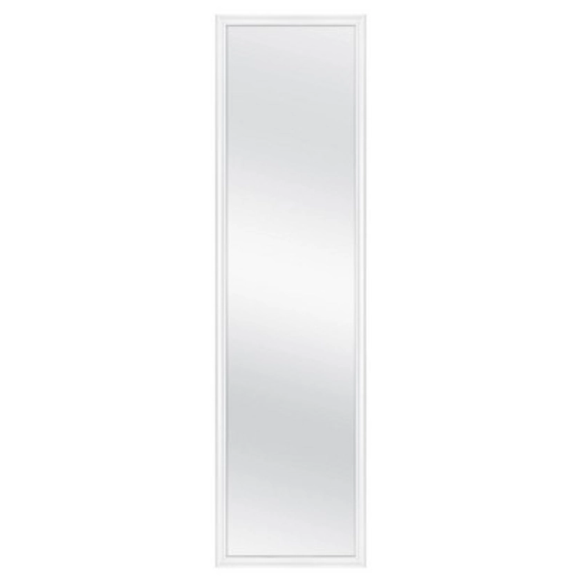 13.5" x 49.5" Framed Door Mirror White - Room Essentials™: Modern Style, Hangs Horizontally/Vertically