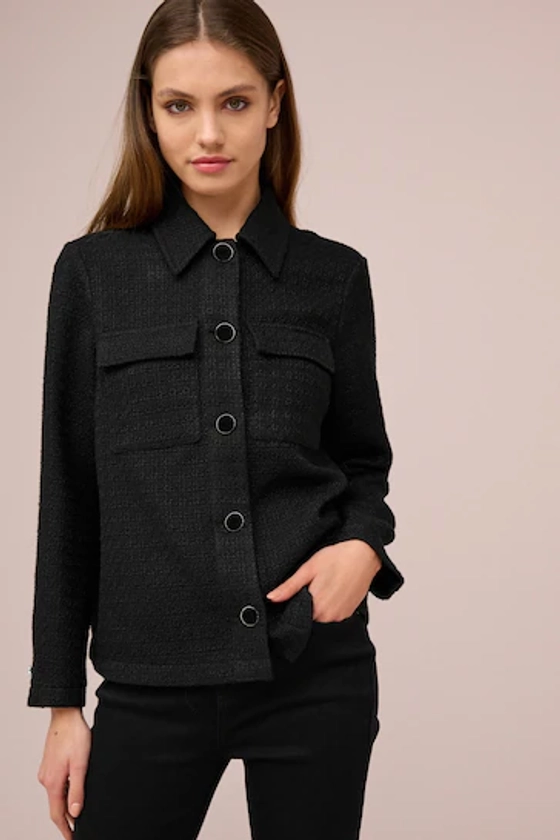 Black Boucle Shacket