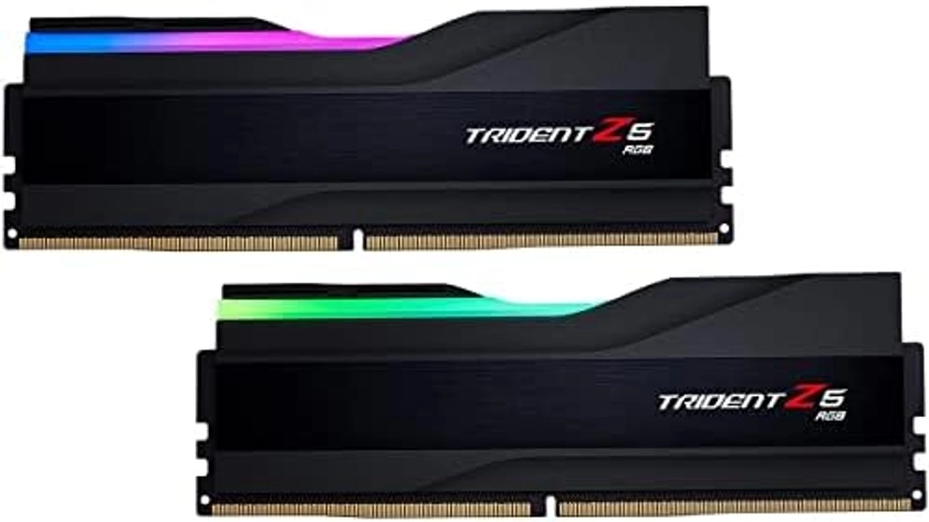 G.Skill Trident Z5 RGB Series 32GB (2 x 16GB) 288-Pin SDRAM DDR5 6000 (PC5-48000) CL36-36-36-96 1.35V Dual Channel Desktop Memory Model F5-6000J3636F16GA2-TZ5RK (Matte Black)