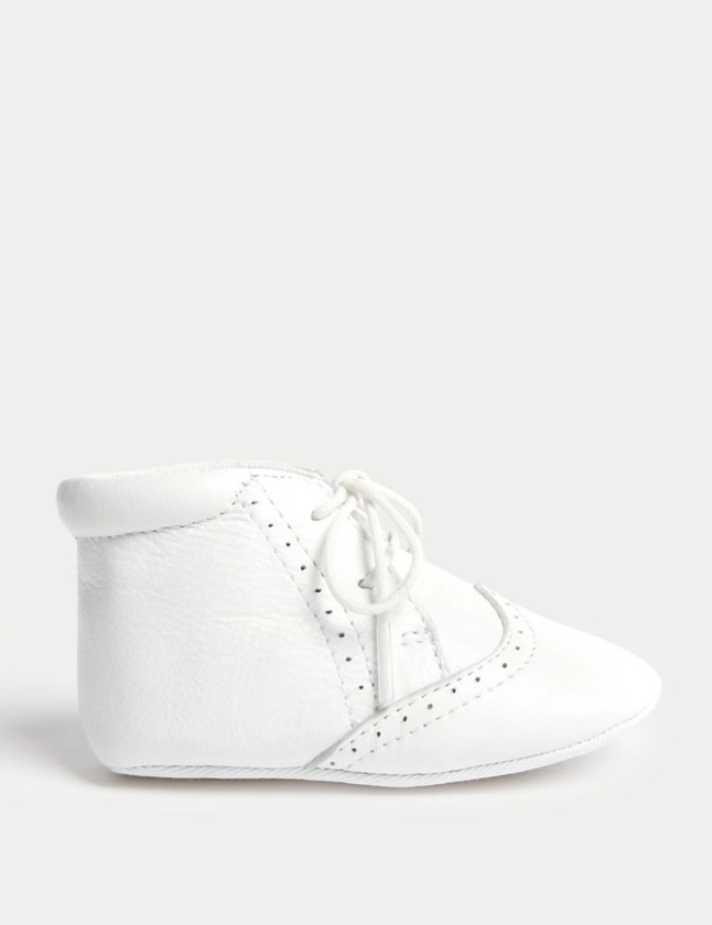 Baby Leather Pram Booties (0-18 Mths) | M&S Collection | M&S