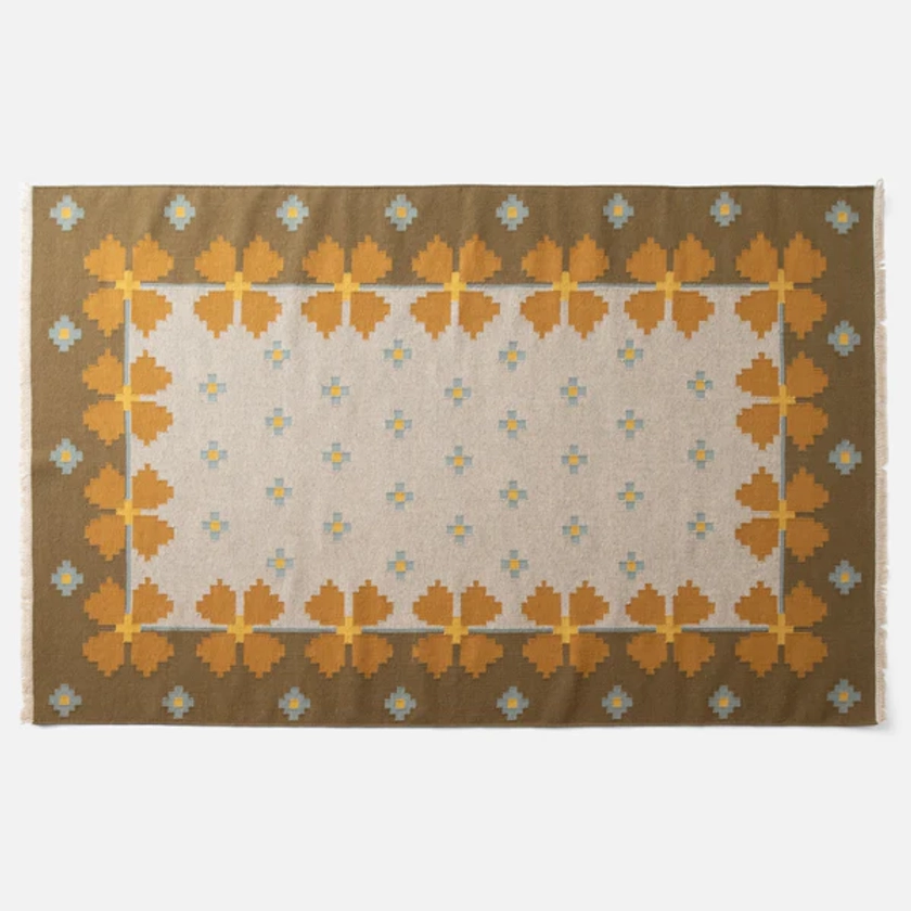 Flora Wool Flatweave Rug