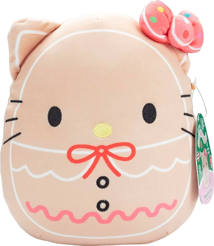 Amazon.com: Squishmallows Original 8-Inch Hello Kitty Gingerbread Official Jazwares Christmas Plush - Collectible Soft & Squishy Sanrio Stuffed Animal Toy - Gift for Kids, Girls & Boys : Toys & Games