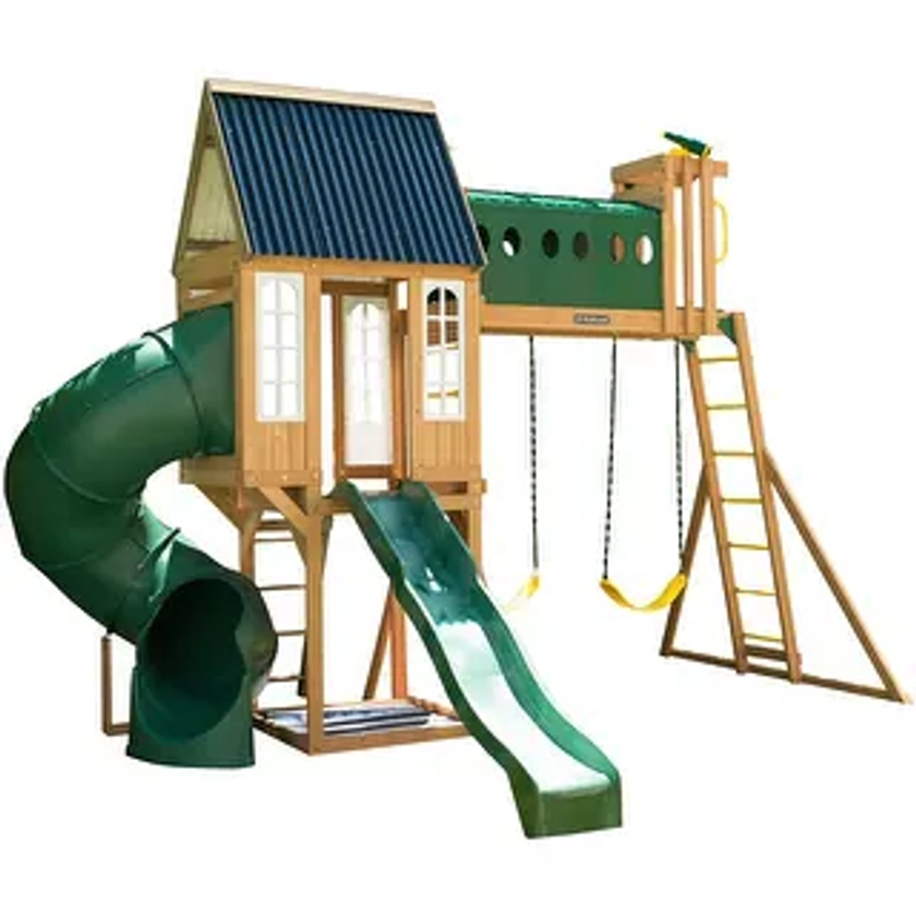 Skyway Resort Wooden Outdoor Swing Set / Playset | Overstock.com Shopping - The Best Deals on Swing Sets | 43536099