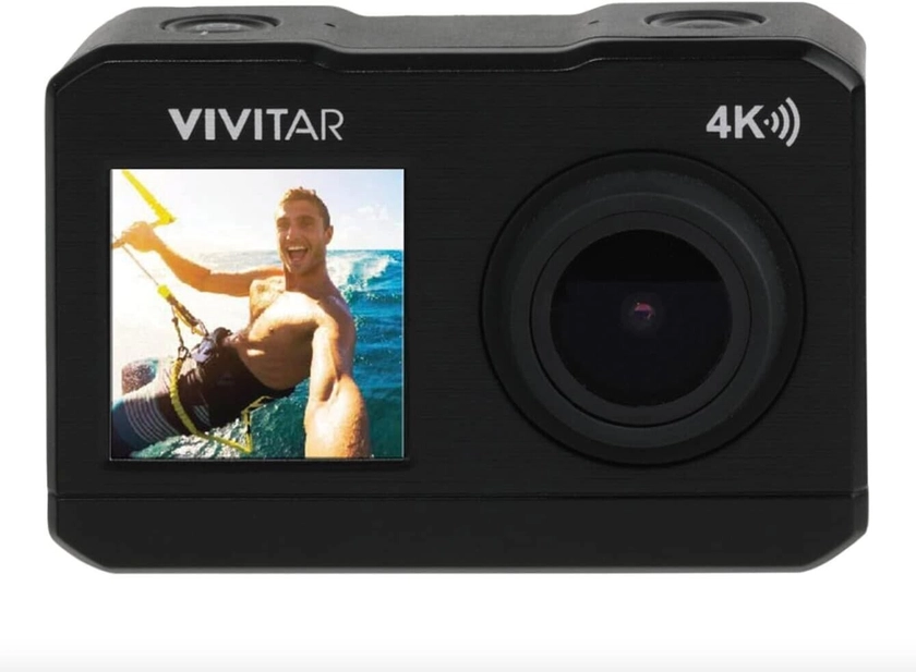 VIVITAR-DVR922HD 16MP 4K Dual Screen Wi-Fi Lightweight Action Camera - Black