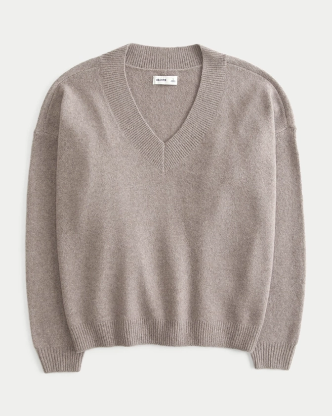 Women's Hollister Comfy Cloud Oversized V-Neck Sweater | Women's Tops | HollisterCo.com