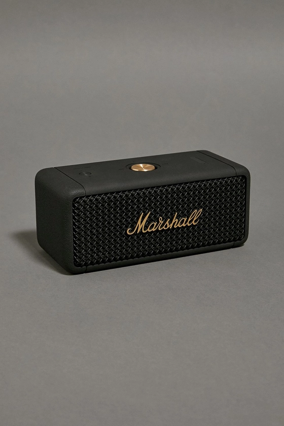Marshall Black & Brass Emberton Portable Bluetooth Speaker