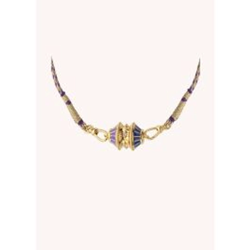 COLLIER - BIG TALISMAN BLUE/PURPLE