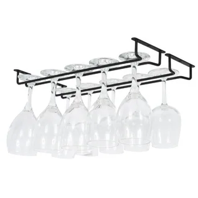 Wallniture Brix Stemware Wine Glass Rack Under Cabinet Storage Metal Glass Hanger (Set of 2) | Overstock.com Shopping - The Best Deals on Wine Racks | 37796855