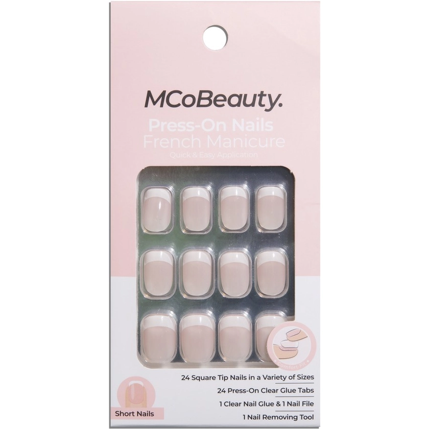 MCoBeauty Press On Nails French Manicure - Short