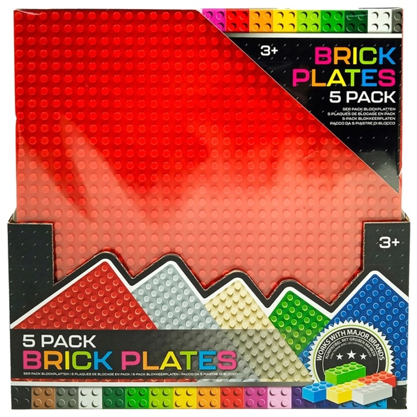 Build It 5-Pack 32x32 Baseplate for Building Bricks | Smyths Toys UK