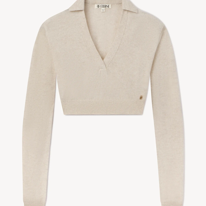 STEVIE CASHMERE SWEATER HEATHER OATMEAL