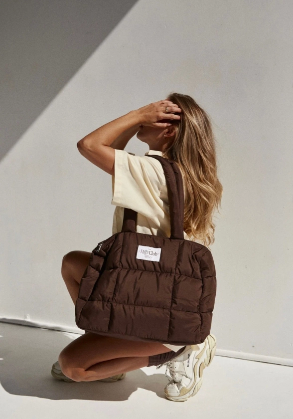 The Puffer Tote- Chocolate