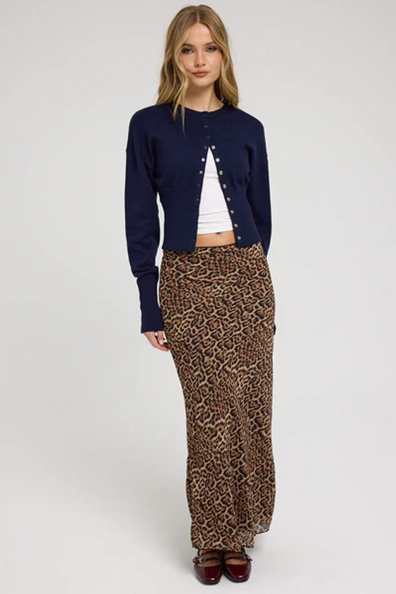 Perfect Stranger Serengeti Leopard Midi Skirt Leopard 4