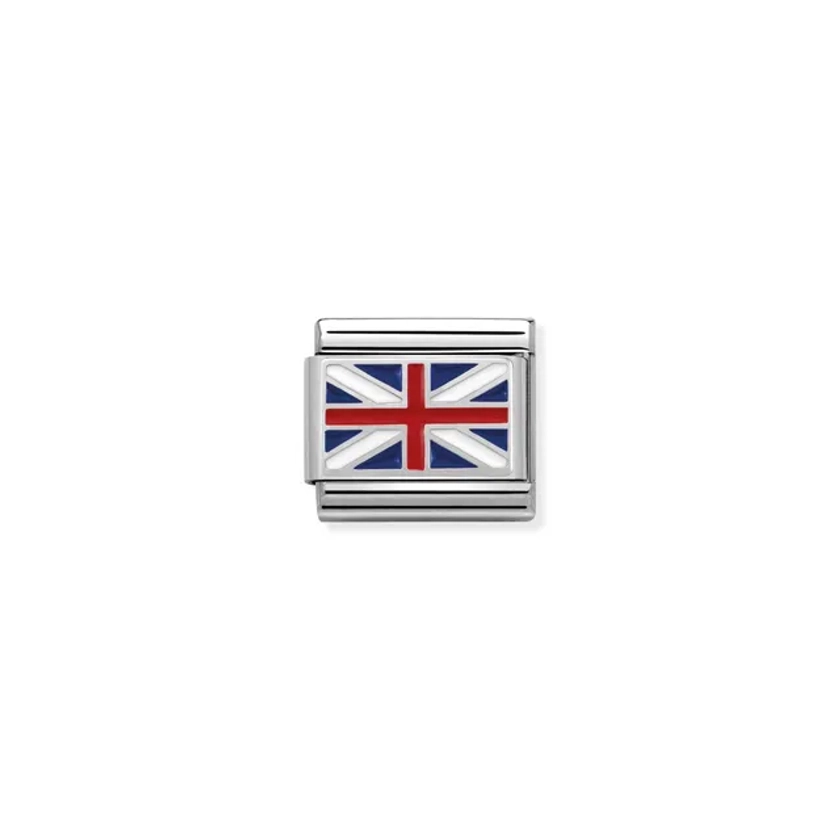 Link in Argento e Smalto Bandiera Gran Bretagna