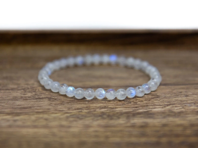 Rainbow Moonstone Bracelet - Crystal Auras