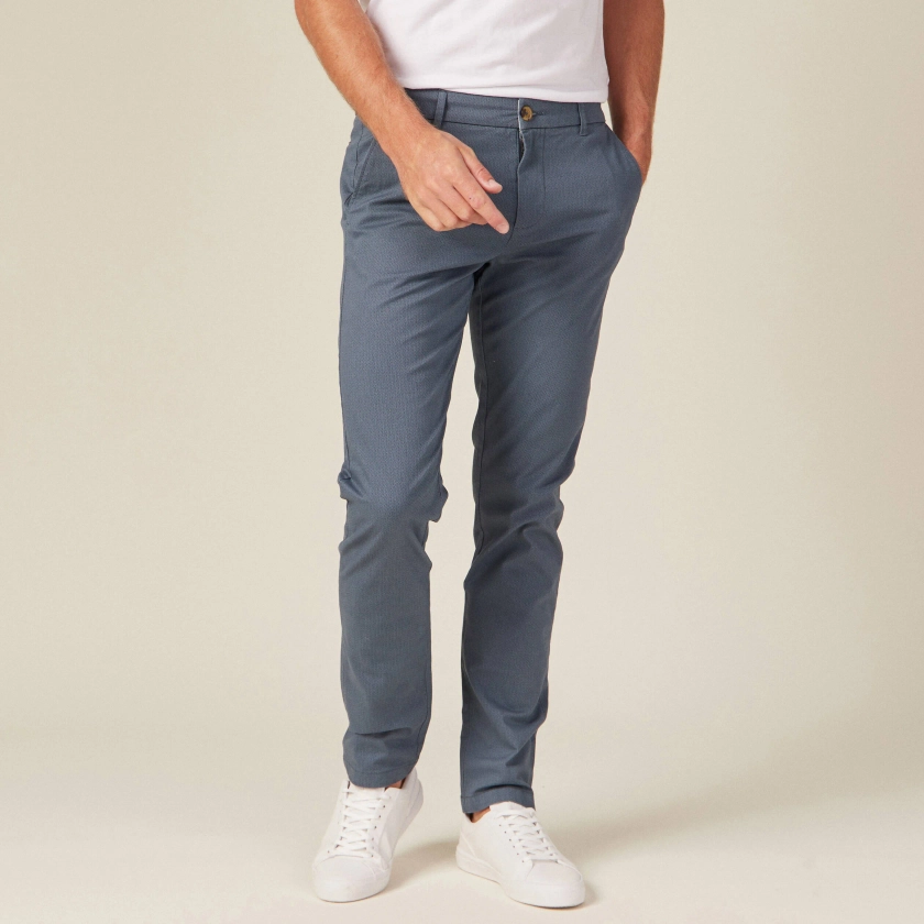 Pantalon slim Instinct chino bleu gris homme