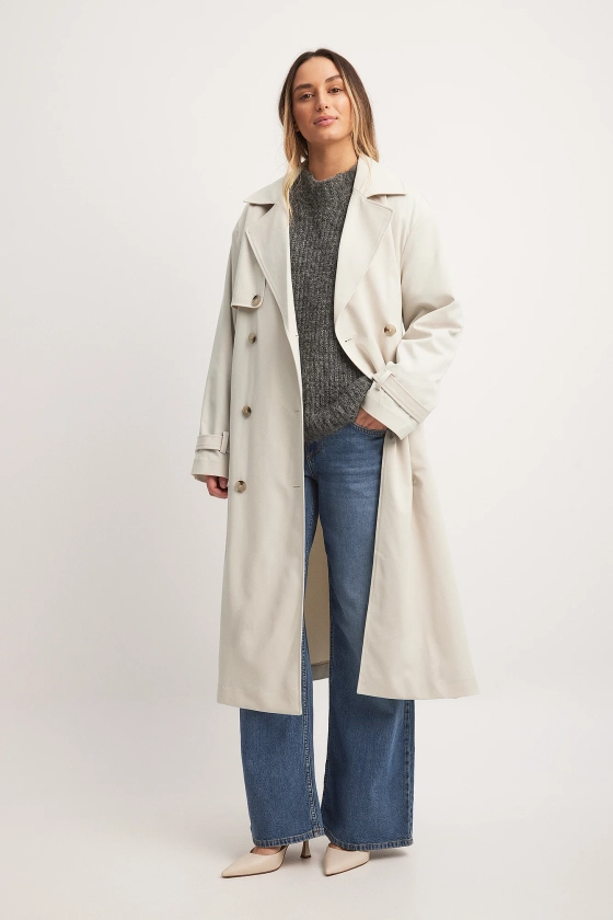 Cappotto trench oversize Beige