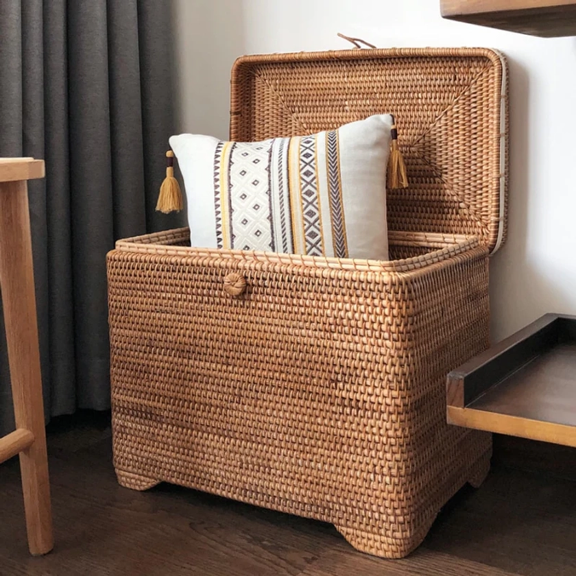 Natural Rattan HandWoven Multipurpose Basket