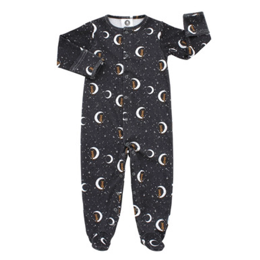 Midnight Leopards sleepsuit