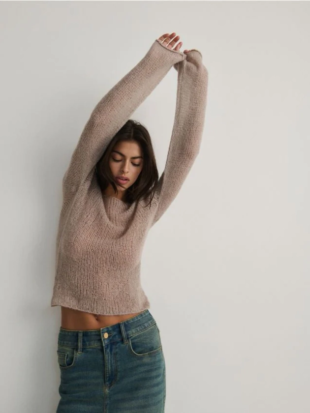 Loose-weave sweater