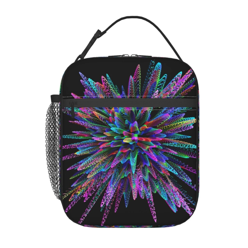 Glow In Dark Splatter Neon Portable Lunch Bag Reusable Insulated Tote Box Leakproof Thermal Cooler For Office Work Shopping Picnic Camping Or Travel - Walmart.com