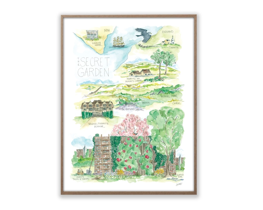 “Secret Garden Story Map" Print