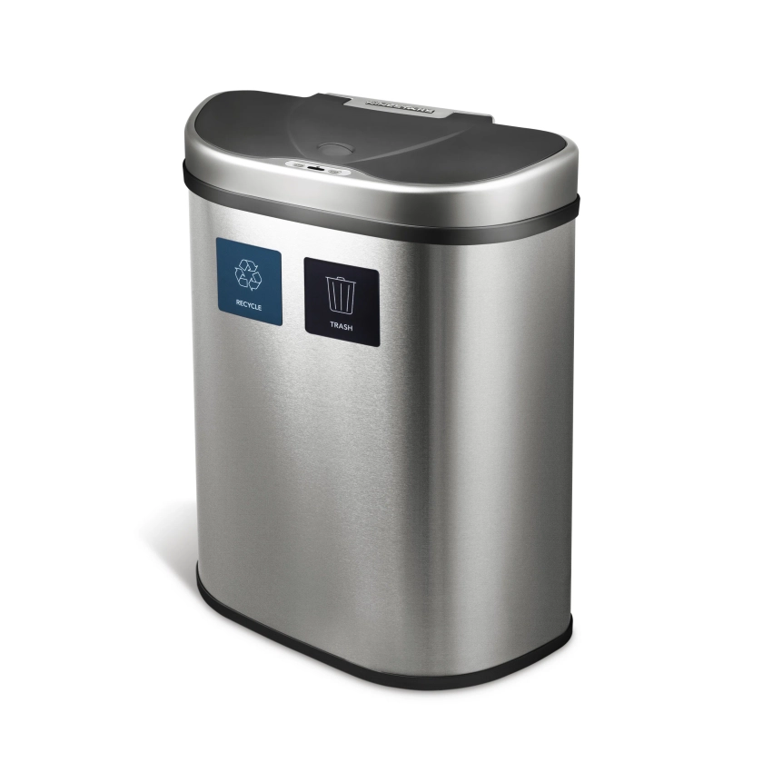 Nine Stars Steel 18.5 Gallon Motion Sensor Multi-Compartments Trash and Recycling Bin & Reviews | Wayfair