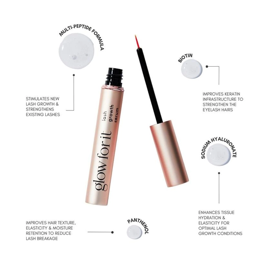 Lash Growth Serum - Glow For It Lengthening and Strengthening Lash Serum