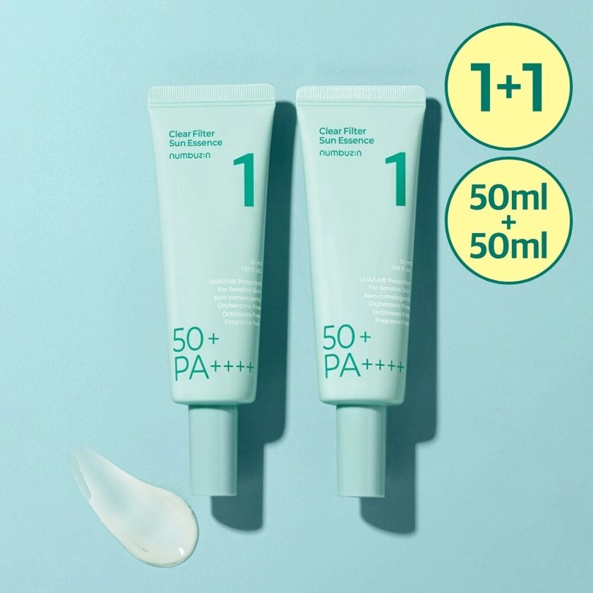 [Duo Set] numbuzin No. 1 Clear Filter Sun Essence SPF50+ PA++++ 50mL + 50mL Duo Set | OLIVE YOUNG Global