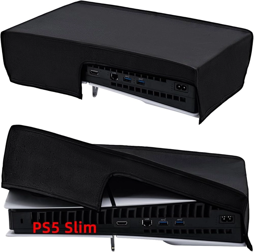 Tolesum PS5 Slim Custodia Protettiva Antipolvere Antigraffio/Impermeabile per Console Playstation 5 Slim Digital Edition/Disc – Orizzontale