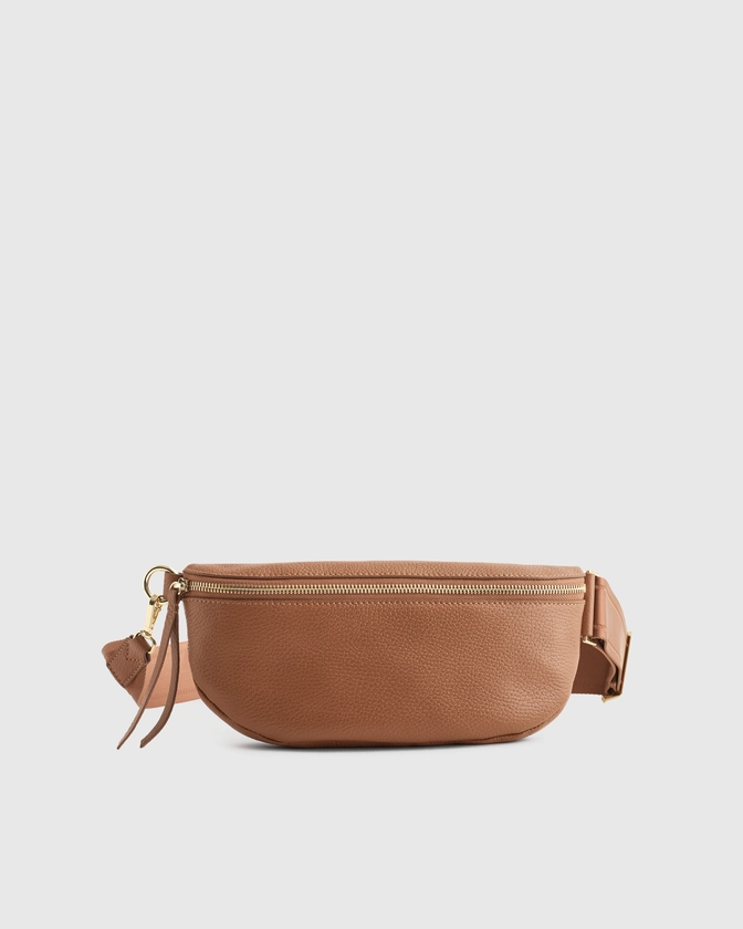 Italian Pebbled Leather Sling Bag