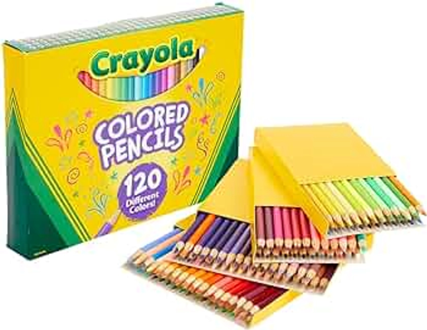Crayola Colored Pencils Set (120ct), Coloring Book Pencils, Kids Art Supplies, Bulk Colored Pencils, Presharpened, Ages 3+