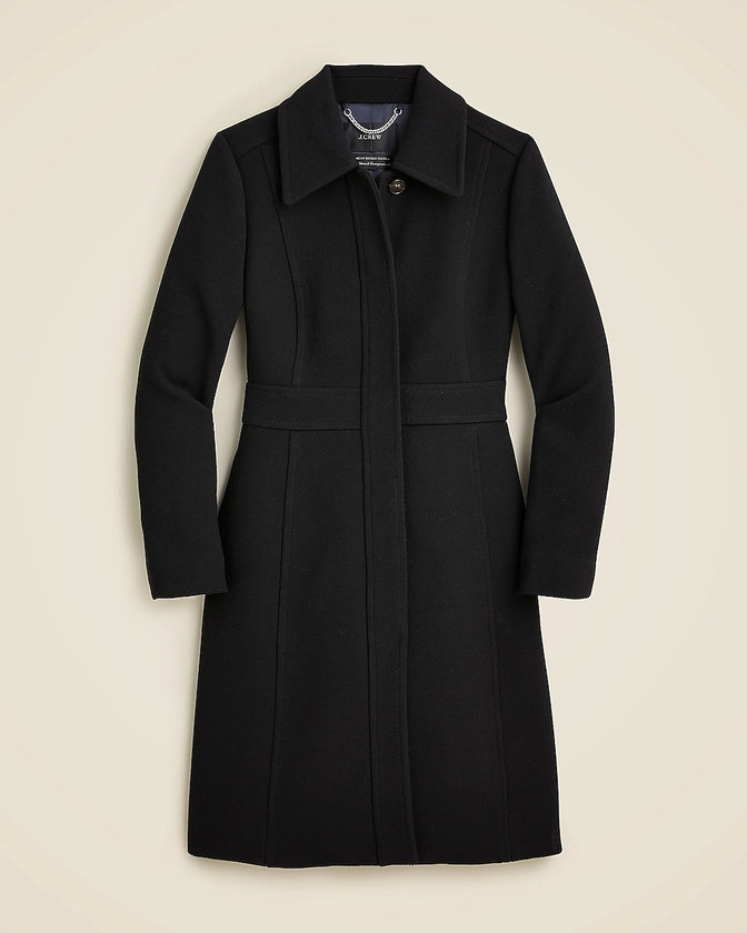 New lady day topcoat in Italian double-cloth wool blend