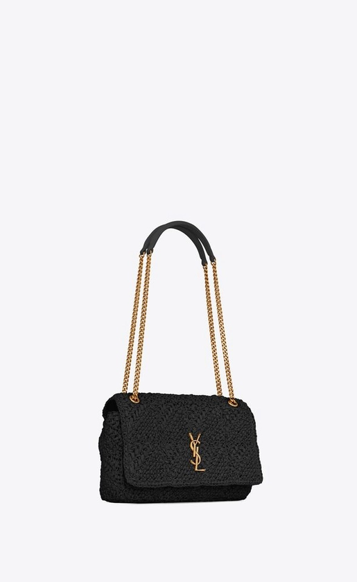 JAMIE MEDIUM CHAIN BAG "CARRÉ RIVE GAUCHE" IN RAFFIA | Saint Laurent | YSL.com