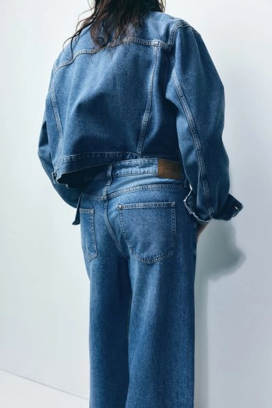 Baggy Wide Low Ankle Jeans - Bleu denim clair - FEMME | H&M FR