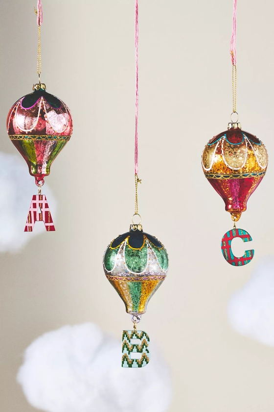 Hot Air Balloon Monogram Ornament