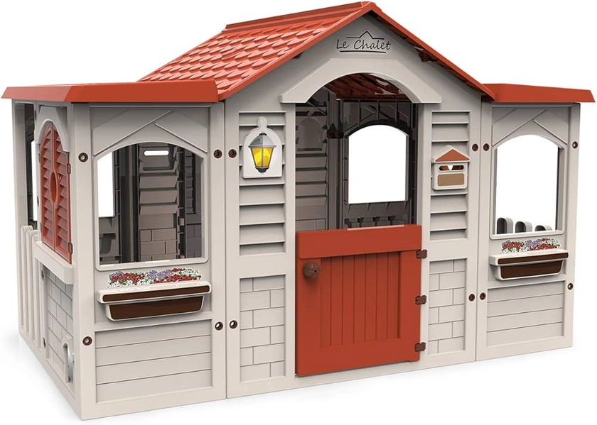 Chicos - Maison Le Chalet | Cabane de Jardin pour Enfants +24 Mois | Fabriqué en Plastique Robuste et Durable avec Montage Facile. Dimensions de la Maison : 159 x 103 x 104 cm (89650)