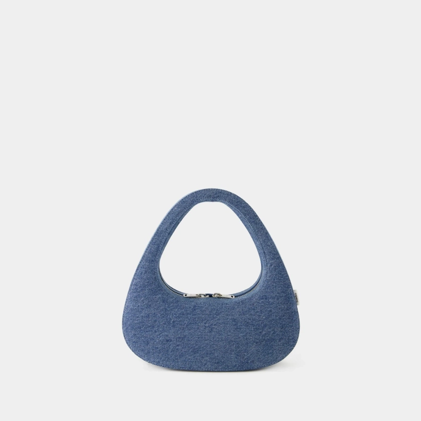 Sac Baguette Swipe - Coperni - Toile - Bleu Délavé