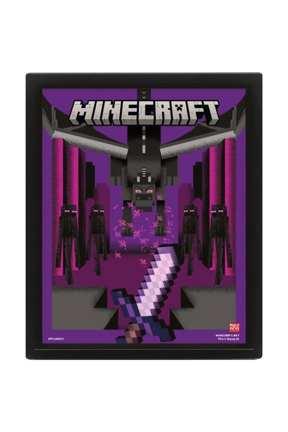 Wall Art & Pictures | Ender Dragon Duel Lenticular 3D Print | Minecraft