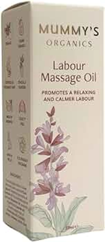 Labour Massage Oil | Award Winning | Organic 50mls | Natural Pain Relief | Clary Sage | Maternity Essentials | Hospital Birth Bag
